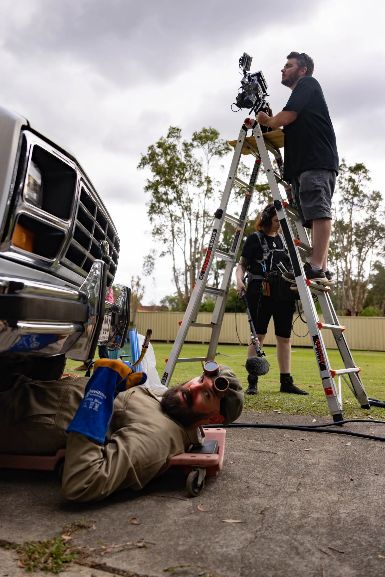 Sam from ShareStory being brave while making his cameo for a Weldclass commercial