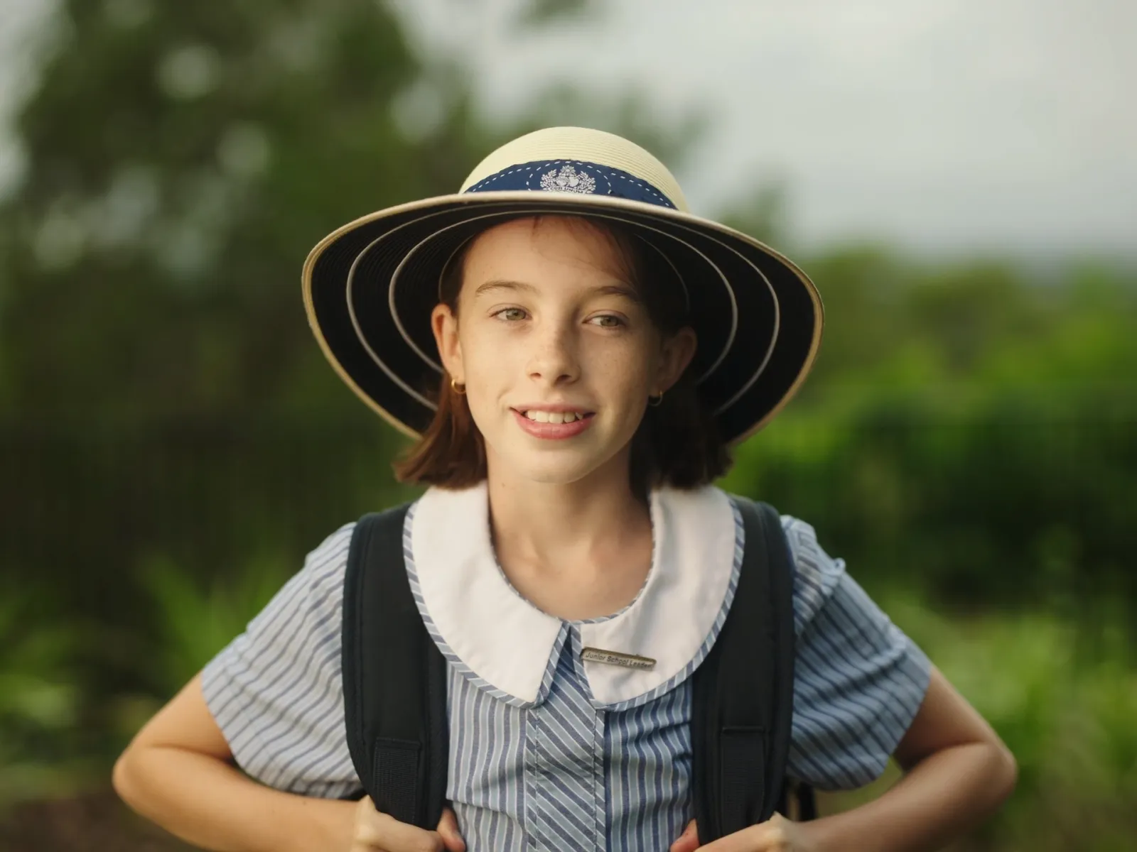 A Stuartholme Student is ready to embark on her first day in the Junior School.